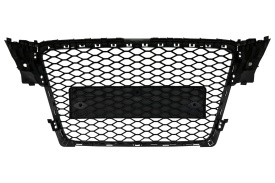 Grila Centrala Fara Emblema compatibil cu Audi A4 B8 2007-2012 RS Design Negru Lucios - Img 6