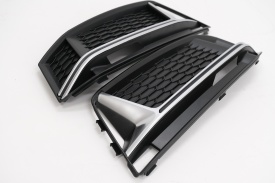 Grile Laterale compatibil cu Audi A4 B9 Sedan Avant S-Line 2016-2018 RS4 Design Silver - Img 8