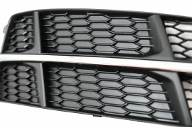 Grile Laterale compatibil cu Audi A6 C7 4G S Line Facelift 2015-2018 Negru & Crom - Img 5