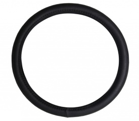 Husa volan PREMIUM, diametru 38cm, piele ecologica perforata neagra