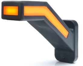 Lampa de gabarit, lumina de clarificare, Stanga, semnalizare, Alb/Rosu/Portocaliu, LED neon, 12-24V, WAS Polonia 1258L W168.6