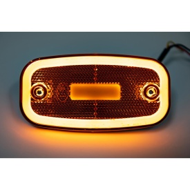 Lampa gabarit cu led, portocalie, Neon Efect, 12-24V, 122mm x 63mm