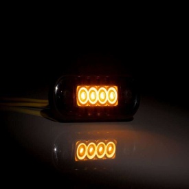 Lampa gabarit FT-073Z galbena, dimensiune 84mm x 27mm, LED, montare bullbar, culoare fumurie - Img 6