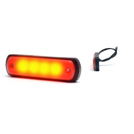 Lampa gabarit, Lumina clarificare, Led neon, Rosu, 12-24V, WAS Polonia 1342 W189N - Img 5