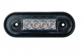 Lampa gabarit Portocalie, 12V-24V, Lumină pentru camion, autobuz, furgonetă, remorcă, rulotă, spate curbat pentru montare directă pe rollbar