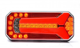 Lampa spate, 5 functii, LED, 12/24V, 235X140mm cu cabluri, WAS