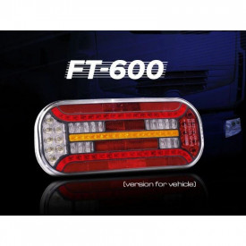 Lampa stop cu led, 12-24V, 7 functii, semnalizare dinamica, partea stanga, FT-600LT Led Di Fristom - Img 4