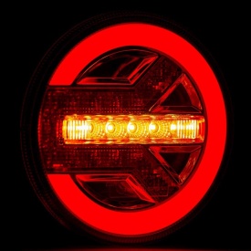 Lampa stop cu led, 3 functii de tip hamburger, 12/24V, diametru 14cm - Img 4
