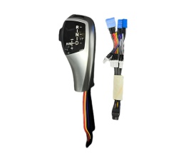 Maneta Joystick cutie de viteze automata compatibil cu BMW Seria 5 E60 E61 LCI Facelift 2007-2010, cu cablaj, culoare argintiu