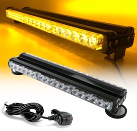 Mini Rampa Girofar lungime 46 cm, LED, cu magnet, culoare portocalie - Img 2