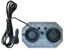 Mini Rampa Girofar profesionala, prindere cu magnet,12-24V, 30W, lungime 25 cm, culoare portocalie, E-Mark E9 - Img 3