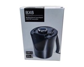Modulator FM Auto Multifuncțional BX6 Design tip pahar, dual USB, Hands-Free - Img 4
