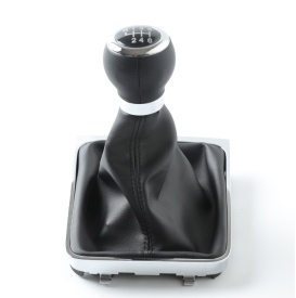 Nuca schimbator auto cu manson imitatie piele neagra compatibil Vw Passat B6 2005-2010, 6 trepte - Img 7