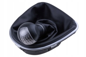 Nuca schimbator auto cu manson imitatie piele neagra compatibile SEAT LEON II 2006-2012, 6 viteze - Img 1