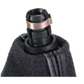 Nuca schimbator cu manson VW Golf V 2003-2008, Vw Golf 6 VI 2008-2012, VW Jetta 2005-2010, 6 trepte, cusatura rosie - Img 3