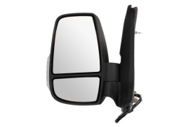 Oglinda retovizoare completa (electric, convexa, incalzita, crom) parte montare STANGA compatibil cu FORD TRANSIT 2013-2018
