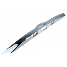 Ornament capac buton haion portbagaj compatibil Ford Focus II Facelift 2007-2010, pentru versiunea cu 3 sau 5 usi cromat