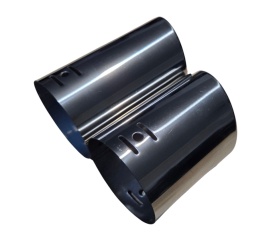 Ornament Evacuare inox dublu universal VAG, compatibil cu Audi, VW, Skoda, Seat dimensiune interior 76mm, lungime 130 mm, crom - Img 5