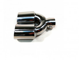 Ornament toba dublu din inox, L: 20 cm, l: 17,5 cm, diam intrare: 5,7 cm - Img 4