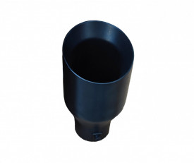 Ornament toba inox negru mat, diametru iesire 101 mm, diametru intrare 63 mm, lungime 200 mm - Img 3