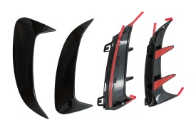 Ornamente Bara Spate Flapsuri compatibil cu MERCEDES A Class W177 2018-> A35 Design Negru Lucios - Img 6