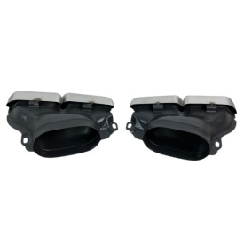 Ornamente evacuare tobe compatibil cu sistemul de evacuare Mercedes Benz E-Class W212 2009-2016, S-Class W222 2013-2020, culoare crom - Img 3