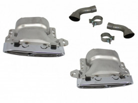 Ornamente pentru sistemul de evacuare compatibil cu Mercedes A-Class W176 2012-2018 CLA W117 C117 2012-2018 A45 CLA45 Design - Img 3