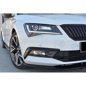 Ornamente Proiectoare compatibile cu Skoda Superb III 2015-2019, negru lucios - Img 3