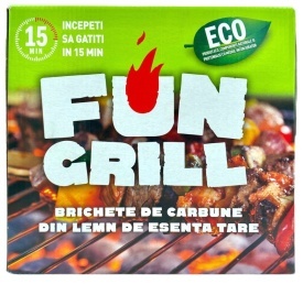 Pachet 5 Brichete de carbune pentru gratar cu lemne si chibrituri pentru aprins, Fun Grill - Img 5