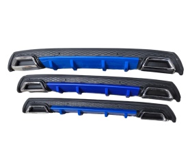 PACHET DETERIORAT 3X Difuzor bara spate universal , ELITE PLUS B Design, negru mat cu albastru