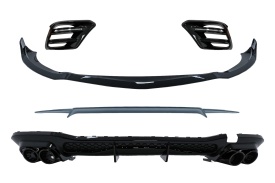 Pachet Exterior Aero compatibil cu Mercedes S-Class W223 Limousine Sport Line 2020-> Negru Lucios - Img 1