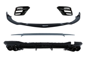 Pachet Exterior Aero compatibil Mercedes S-Class W223 Limousine Sport Line 2020-> Negru Lucios - Img 1
