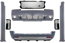 Pachet Exterior Autobiography Design compatibil cu Land Range Rover Vogue L322 2002-2012 Grile Negru Argintiu