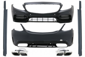 Pachet Exterior compatibil cu Mercedes C-Class W205 Sedan 2014-2020 C63 Design - Img 2