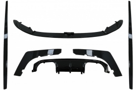 Pachet Exterior Complet Aero compatibil cu BMW F80 M3 Sedan F82 M4 Coupe 2014-2019 M Sport Design Negru Lucios - Img 2