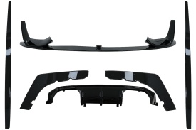 Pachet Exterior Complet Aero compatibil cu BMW F80 M3 Sedan F82 M4 Coupe 2014-2019 M Sport Design Negru Lucios