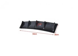 Pachet exterior Prelungire bara fata Civic Design, negru lucios cu buza albastra, 4 piese si Difuzor auto de bara universal culoare Negru Lucios - Img 4