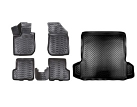 Pachet set covorase auto cauciuc si tavita portbagaj Dacia Logan I 2004-2012