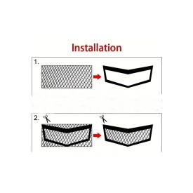 Plasa tuning grila, dimensiune 1 x 0.33m, aluminiu, negru, model 0012 - Img 2