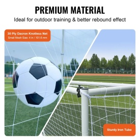 Poarta Fotbal, echipament de antrenament pentru Fotbal din fier dimensiune 2,43 x 1,82 m, cu plasa de rebound fata-verso - Img 2