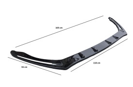 Prelungire bara fata compatibila cu Seat Leon, 2012-2020, lungime 165 cm, negru lucios - Img 4