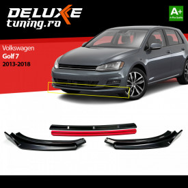 Prelungire bara fata compatibila VW GOLF 7 2012-2017, 4 piese buza rosie - Img 2