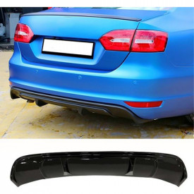 Prelungire difuzor Bara Spate compatibil cu VW Jetta Mk6 VI 2010-2014, negru lucios - Img 2