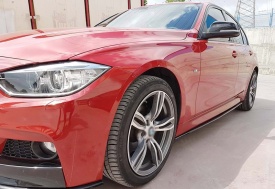Prelungire praguri laterale compatibile cu BMW seria 3 F30 2012-2018, negru lucios, Produs Deteriorat! - Img 2