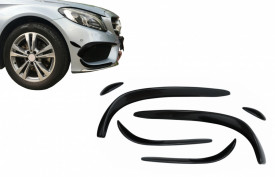Prelungiri Bara Fata compatibil cu Mercedes C-Class W205 (2015-2018) C43 Design Negru Lucios - Img 3