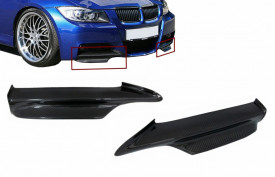 Prelungiri Carbon compatibil cu BMW 3 Series E90 E91 Sedan Touring 2005-2008 pentru Bara Fata M-tech - Img 8