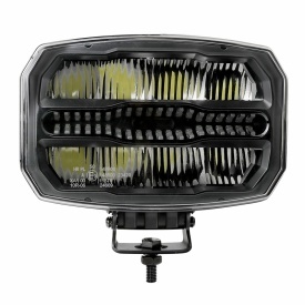 Proiector cu led 12V - 24V cu lumina DRL alb-galben pentru camioane, ATV-uri, jeep, tractor, masini agricole si agricole