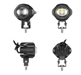 Proiector cu LED, 20W, Faza scurta, faza lunga, Alb + Galben, 9V - 60V, pentru Moto, ATV, Off-Road - Img 5