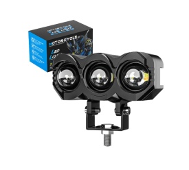 Proiector cu LED, 30W, Faza scurta, faza lunga, Alb + Galben, 9V - 60V, pentru Moto, ATV, Off-Road