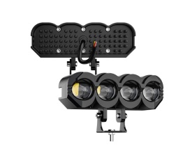 Proiector cu LED, 40W, Faza scurta, faza lunga, Alb + Galben, 9V - 85V, pentru Moto, ATV, Off-Road - Img 2